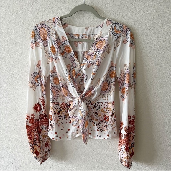 Revolve Free People Run Free Blouse Tunic in Ivory Size XS - Picture 3 of 7